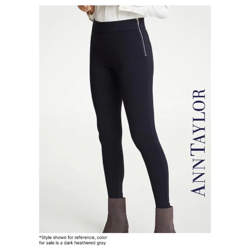 Ann Taylor Gray Heather Stretch Leggings Trouser Pants